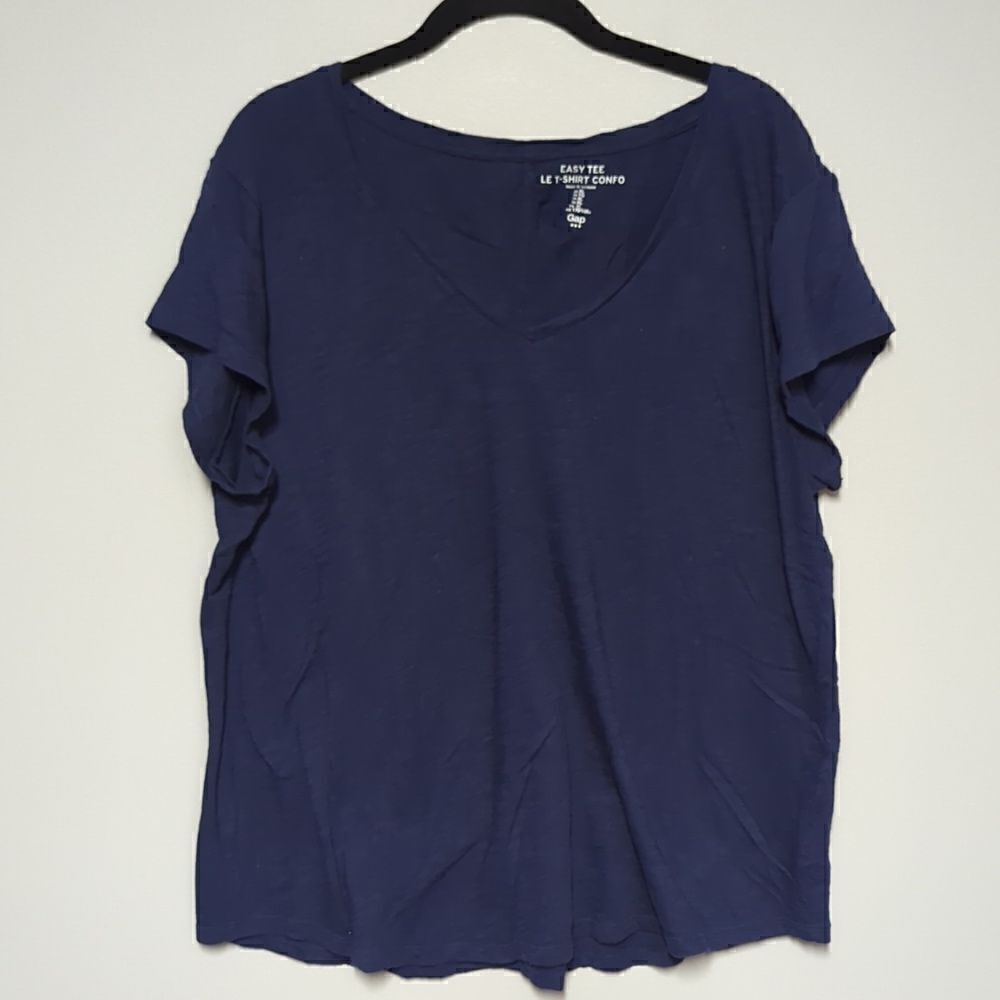 GAP Factory Blue V Neck Shirt